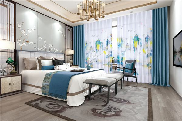 中式風格臥室窗簾用什么紗好看